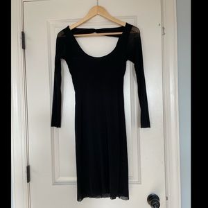 Winston black sheet sleeve mini dress NWOT